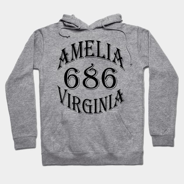 686 AMELIA VA (BLACK) Hoodie by DodgertonSkillhause